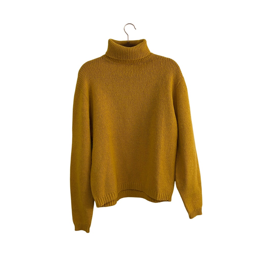 Barclay Hall Vintage Wool Turtleneck Sweater L Mustard Dark Academia Cottagecore
